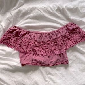 Off shoulder summer crop top